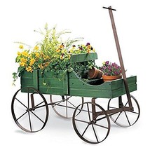 OWACLIQ Wagon Decorative Garden Planter, Green - £71.75 GBP