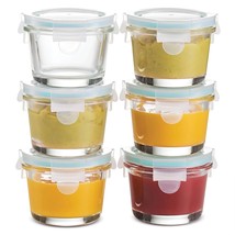 Glass Meal Prep Food Storage Container - Airtight, Leakproof, Microwave &amp; Dishwa - £30.36 GBP