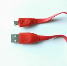 2X 30cm Red Flat Micro Usb Cable Cord For Jbl Ua Flash ROCK/ React Headset - £5.44 GBP