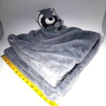 Little Miracles Gray Raccoon 31" Lovey Baby Security Blanket Plush with Gray Bow - £18.32 GBP