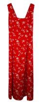 Newport News Women&#39;s Sleeveless Maxi Dress w/Slit Lightweight Sz 18 Red Printed - £13.30 GBP