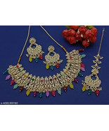 WholeSale Latest Kundan New Gold Plated All color available Jewelry Set ... - £8.84 GBP