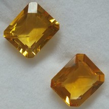 Natural Citrine Octogan Checkerboard Cut 12X10mm Amber Yellow Color FL Clarity L - £107.94 GBP