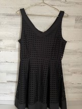 Metaphor Dress Women&#39;s Medium Black Check Fit &amp; Flare Back Zip Sleeveless - £7.57 GBP