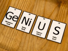 GeNiUS | Periodic Table of Elements Wall, Desk or Shelf Sign - $12.00
