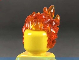  Orange Flame Fire Transparent Hair For Minifigure Toys - $4.39