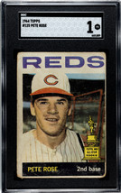 Pete Rose 1964 Topps Baseball Card #125- SGC Graded 1 Poor (Cincinnati Reds/2nd  - £126.03 GBP