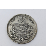 Brazil 1853 Pedro II 500 Réis Reis Silver Coin - $97.99