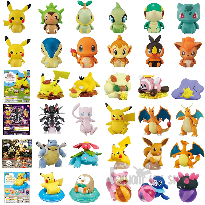 Pokemon Figures 5/6 pcs Set Gashapon Pikachu Charmander Blastoise Eevee - $36.52+