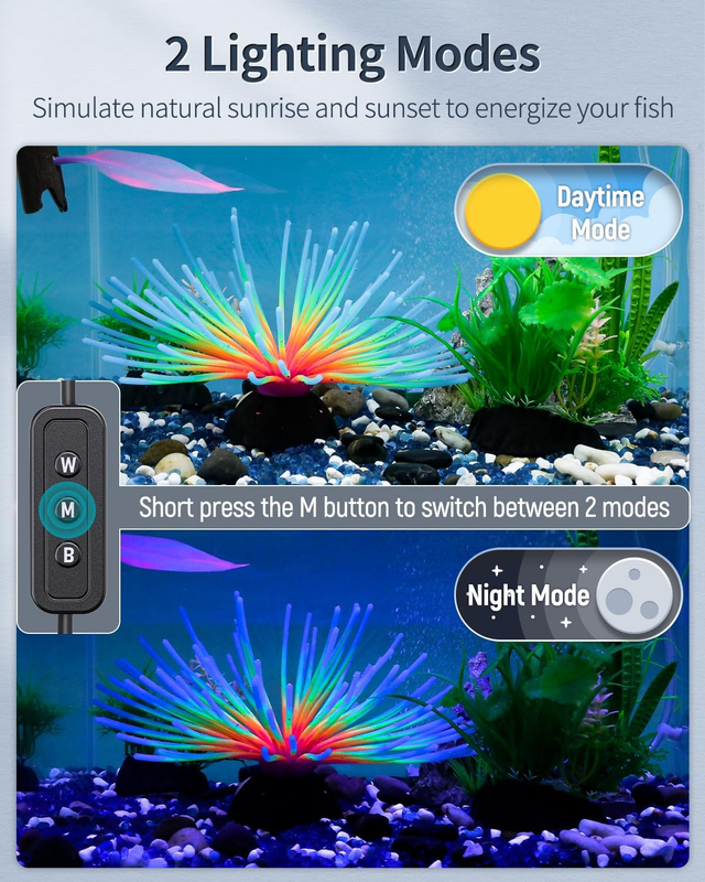 Pawfly 11W Aquarium LED Light for 12 to 18 Inch Fish Tanks Extendable Fish Tank  Item image 4