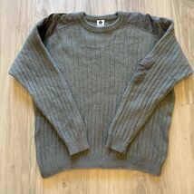 Vintage Y2K Columbia 100% Shetland Wool XL Olive Green Crewneck Sweater ... - $819.47 MXN