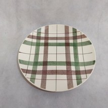 Homer Laughlin Highland Green Brown Dinner Plate DuraPrint 10.25&quot; - £23.94 GBP