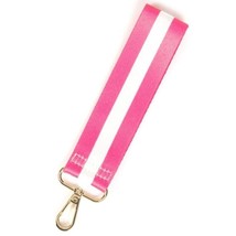 Pink White Stripe Wristlet Strap - $14.85