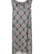 NEW LuLaRoe Large Black Tan Maroon Green Diamonds Slinky Maxi Skirt Dress - $42.56