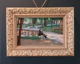 Park Near the Flat Iron Building NYC - Oil on mahogany panel By Thomas Wagner - £933.62 GBP