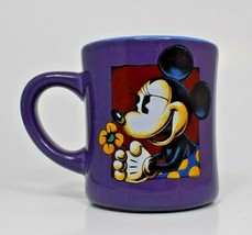 Disney Purple Minnie Mouse with Flower Ceramic 14 oz. Coffee Mug - £7.99 GBP