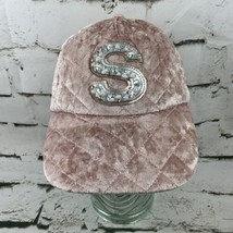 Justice Ballcap Pink Hat Monogrammed S Quilted Velour OS Girls - $9.89