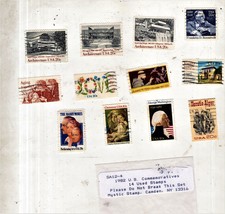 U S Stamps  - Lot of 12 1982 U S Commemorative Stamps - $2.20