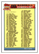 1991 Topps Checklist 2 of 6
  CL    Chicago White Sox / Chicago Cubs
  / Cincinn - £0.70 GBP