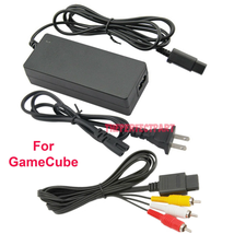 AC Adapter Power Supply &amp; Audio Video A/V Cable for Nintendo Gamecube Bu... - £13.47 GBP