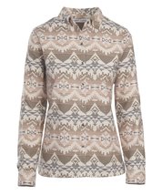 Woolrich Women&#39;s Keystone Printed Chaomis Shirt, Stoneware, Small - $55.43