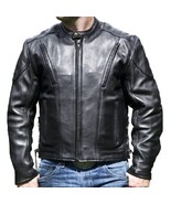 Jacket Leather Mens Biker Cowhide Motorcycle American Men Vintage Bomber... - $4,650.79 MXN