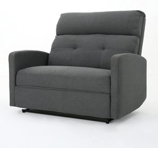 Halima Fabric 2-Seater Recliner, Charcoal, By Christopher Knight Home. - £301.02 GBP