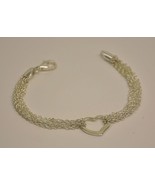 Sterling Silver Heart Bracelet. 7&quot; wrist - $62.58