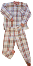 Vermont Country Store Womens Pajama Set Cotton Flannel Drawstring Portugal Sz M - £21.67 GBP