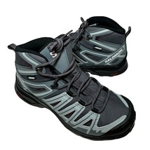 Salomon Women&#39;s X Ultra Pioneer Mid Waterproof Hiking Boots Ebony Gray Sz 7 New - £62.26 GBP