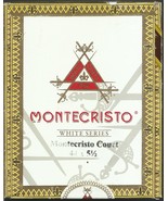 Montecristo Cigar BOX Court White Series 6 1/4&quot; x 5&quot; x 3 1/2&quot; Wood - $588.55 MXN