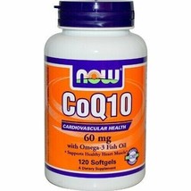 NOW Foods - CoQ10 Cardiovascular Health with Omega-3 Fish Oil 60 mg. - 1... - $28.95