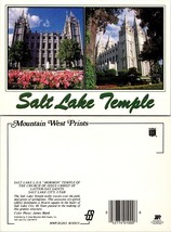 Utah Salt Lake City Temple Square Pink Flowers Mormon Church VTG Postcard - £7.51 GBP