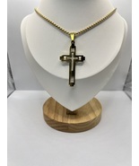 Double Cross Gold Chain Necklace - $18.99
