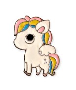 Pegasus Enamel Pin: White with Rainbow Mane - £10.25 GBP