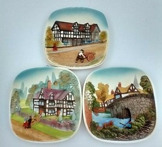 Legend Products 3D Wall Plate Made in England Hand Painted Set of 3 - £35.34 GBP