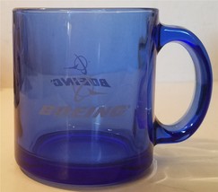 Boeing logo Aircraft blue glass coffee mug made in USA!  - £11.76 GBP