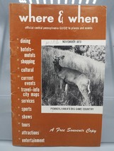 Vintage Central Pennsylvania Where &amp; When 1973 Travel Guide Booklet - £7.75 GBP