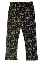 Urban Outfitters Mens Nirvana Black/ Yellow Smiley Face Logo Pajama Lounge Pant - £21.43 GBP