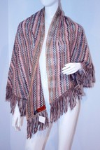 MISSONI Italy KNIT Fringed SHAWL Wool COVER Scarf THROW - £197.81 GBP