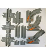 GeoTrax Grey Track Lot: 2 Straights, 3 Junctions, 3 Switches, 2 Ramps &amp; ... - £7.76 GBP