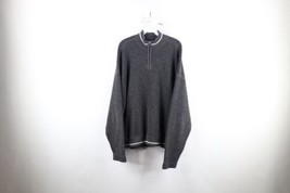 Vtg 90s Woolrich Mens XL Distressed Wool Blend Knit Half Zip Pullover Sweater - $44.50