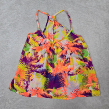 Arizona Jeans Tank Womens Medium Racerback Split Back Lightweight Colorful Top - £14.91 GBP