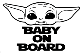 Star Wars Baby on Board Yoda Vinyl Sticker Decal Car Truck Phone - £2.29 GBP+