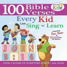 100 Bible Verses Every Kid Can Sing &#39;N&#39; Learn Ages 2-7 [Audio CD] Wonder... - $30.37