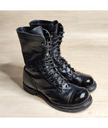 Double H 975 Black Leather Cap Toe Paratrooper Jump 10&quot; Boots Men’s Size... - €77,28 EUR