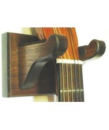 Walnut Wood Guitar Hanger Wall Mount Stringed Instrument Display - $464.68 MXN