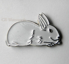 White Bunny Rabbit Animal Wildlife Lapel Pin Badge 1 Inch - £4.46 GBP