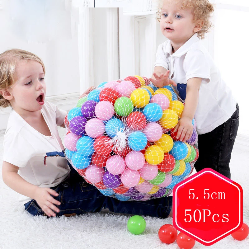 50Pcs 55MM Baby Plastic Balls Water Pool Ocean Ball Games for Children Swim Pit - £18.45 GBP