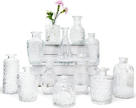 Artcome 12 Pcs. Small Glass Bud Vase For Home Wedding Table Decorations, Vintage - $31.97